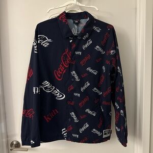 kith x coca cola collab button down shirt